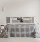 Couvre-lit Austin gris Antilo - Blancollection