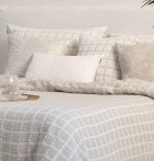 Lot de 2 housses coussins Austin beige Antilo - Blancollection
