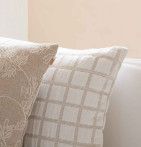 Lot de 2 housses coussins Austin beige Antilo - Blancollection
