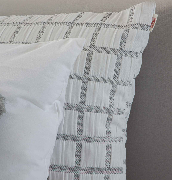 Lot de 2 housses coussins Austin gris Antilo - Blancollection