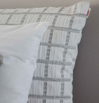 Lot de 2 housses coussins Austin gris Antilo - Blancollection