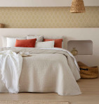 Couvre lit réversible Erik beige/crème Antilo