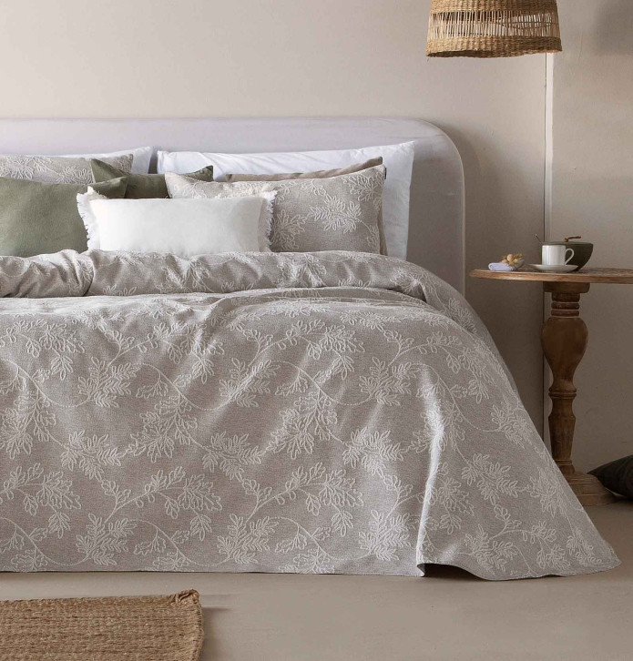 Couvre-lit jacquard Ilda Antilo - Blancollection