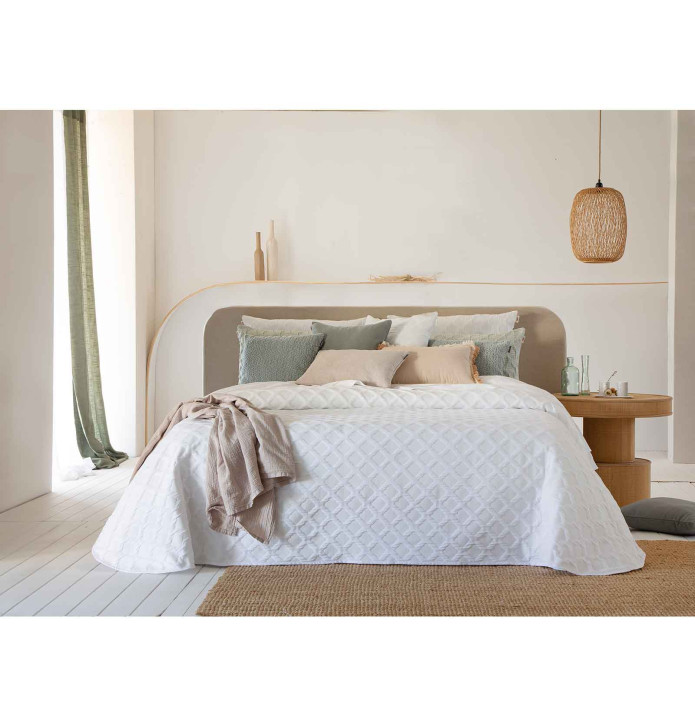 Couvre-lit Kimma blanc Antilo - Blancollection