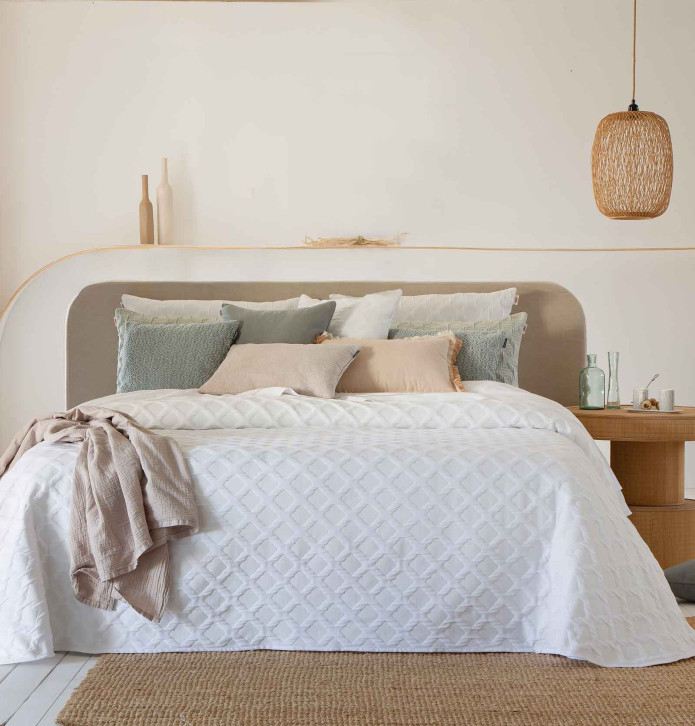 Couvre lit Kimma blanc Antilo