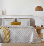 Couvre-lit Kimma beige Antilo - Blancollection
