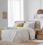 Couvre-lit Kimma beige Antilo - Blancollection
