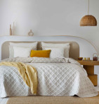 Couvre lit réversible Kimma beige Antilo