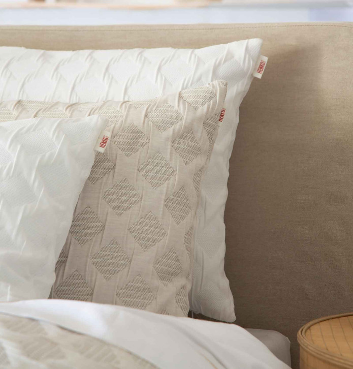 Lot de 2 housses coussins Kimma beige Antilo - Blancollection