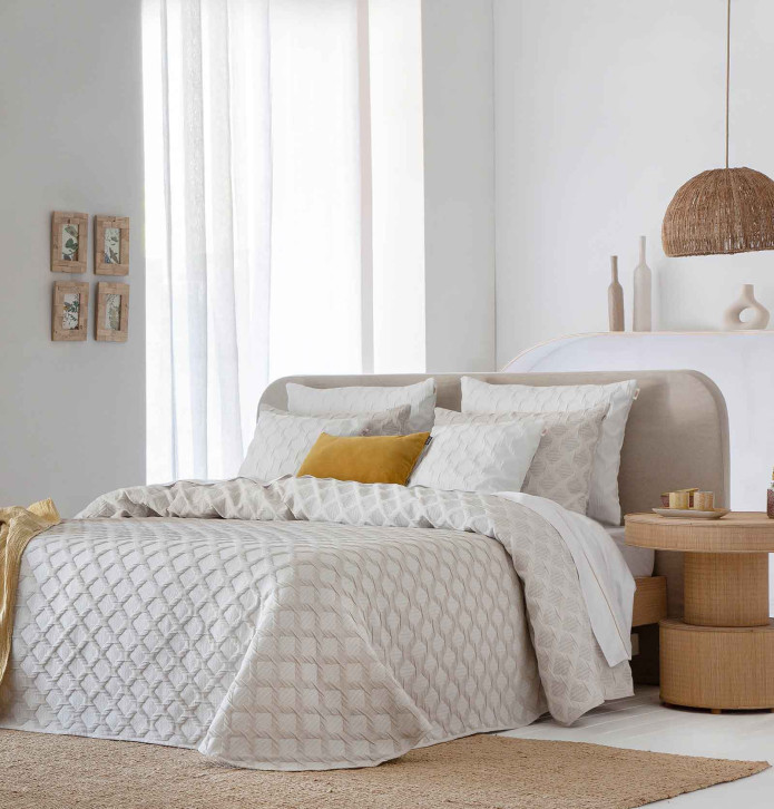 Lot de 2 housses coussins Kimma beige Antilo - Blancollection