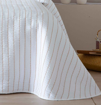 Couvre lit Kimberly beige Antilo