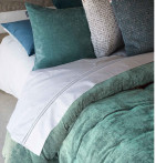Couvre-lit matelassé Détroit vert turquoise Antilo - Blancollection