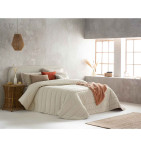 Couvre-lit matelassé Lulu beige clair Antilo - Blancollection
