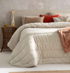 Couvre-lit matelassé Lulu beige clair Antilo - Blancollection
