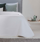 Couvre-lit matelassé Naelis blanc Antilo - Blancollection