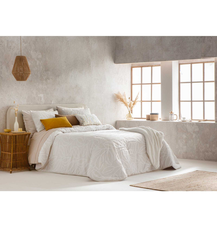 Couvre-lit matelassé Sira beige Antilo - Blancollection