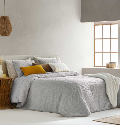 Couvre lit matelassé Sira gris Antilo
