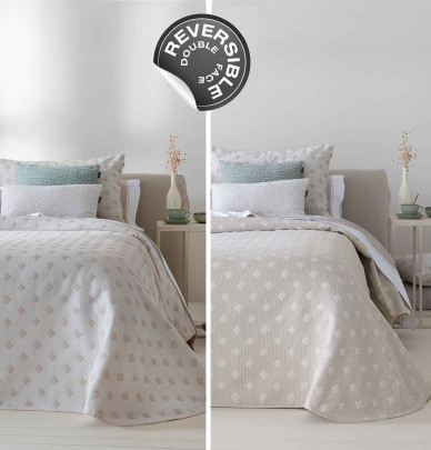 Couvre lit jacquard réversible Noly Antilo