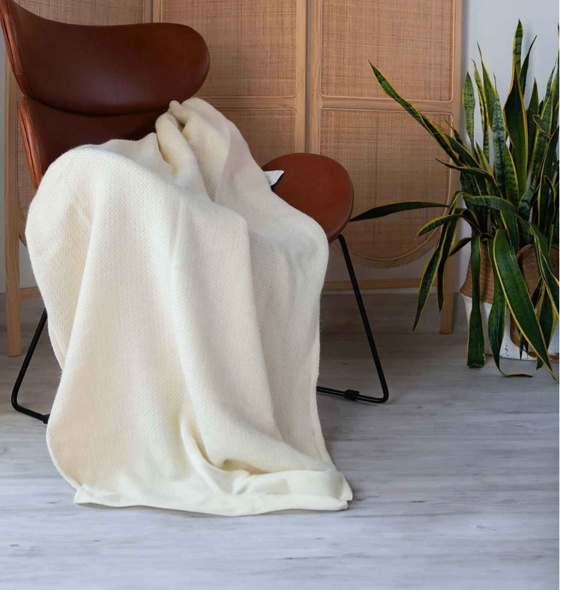 Plaid laine et soie Hanoï Toison d'Or