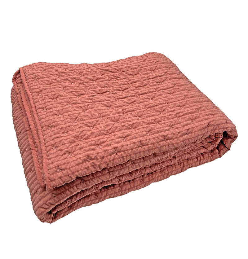 Couvre-lit matelassé Easy rose glacé Toison d'Or