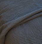 Couvre-lit coton lavé Jaipur argile Toison d'Or - Blancollection