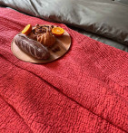 Couvre-lit coton lavé Jaipur terracota Toison d'Or - Blancollection