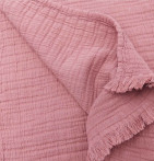 Couvre-lit gaze de coton Bréhat rose glacé Toison d'Or - Blancollection
