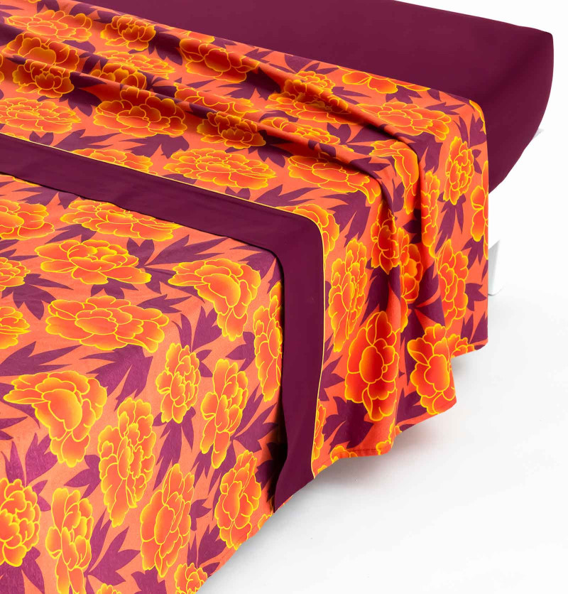Drap percale Pivoine La Maison de Balmy