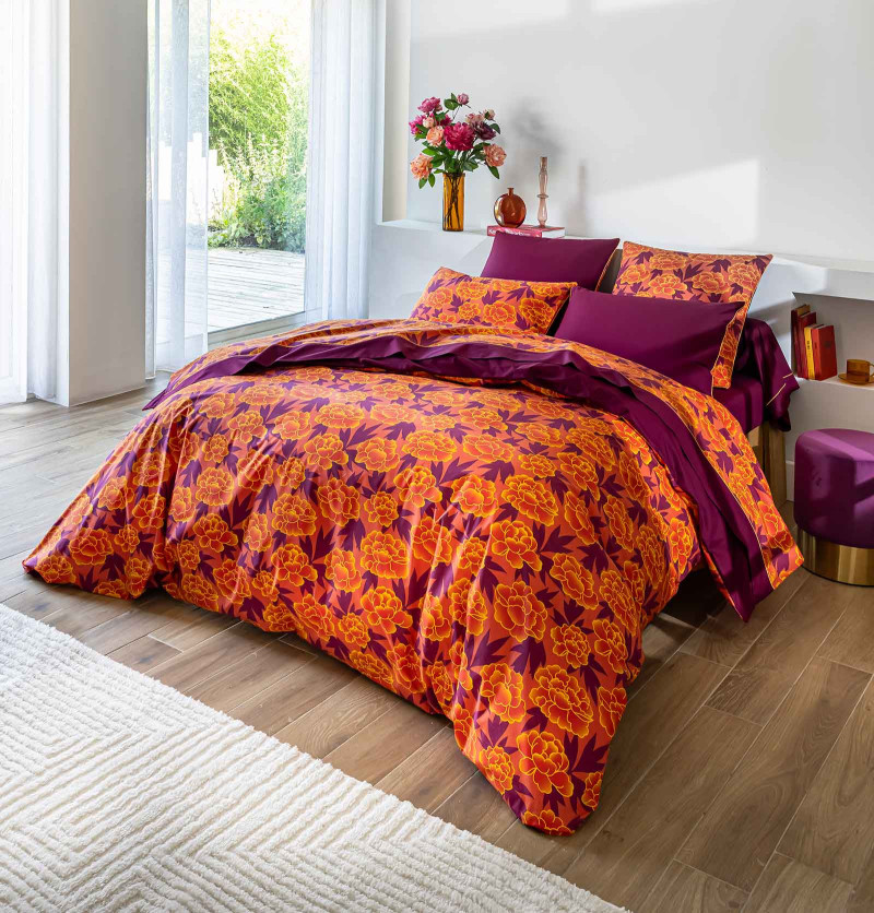 Housse de couette percale Pivoine La Maison de Balmy