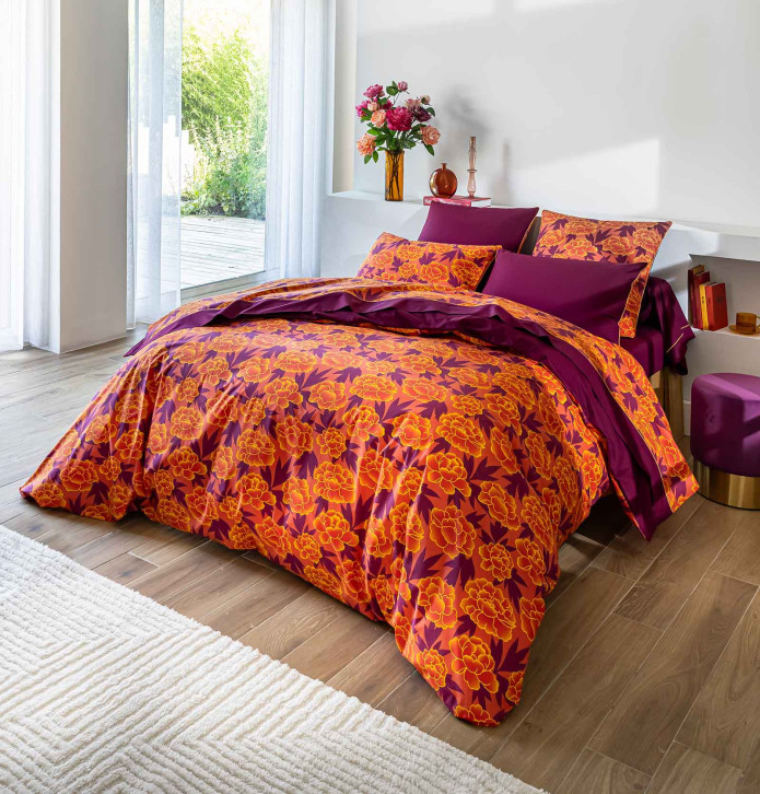 Housse de couette percale Pivoine La Maison de Balmy