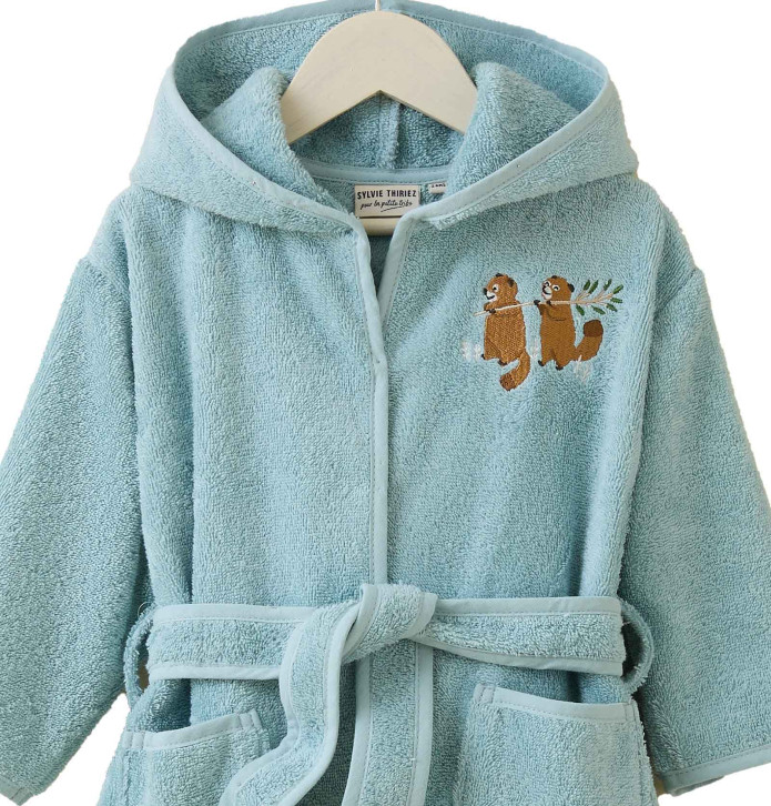 Peignoir enfant Dans la forêt Sylvie Thiriez - Blancollection