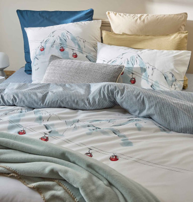 Housse de couette RDV au sommet Sylvie Thiriez - Blancollection