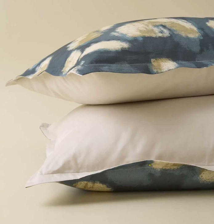 Taie d'oreiller satin En Apesanteur Sylvie Thiriez - Blancollection