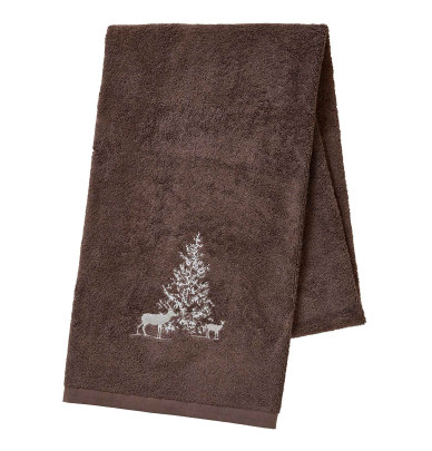 Drap de douche Trésor des forêts cacao Sylvie Thiriez