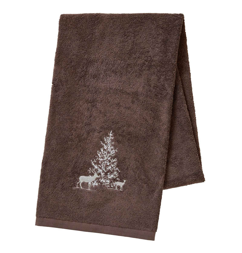 Drap de douche Trésor des forêts cacao Sylvie Thiriez