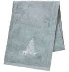 Drap de bain Trésor des forêts gris perle Sylvie Thiriez
