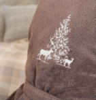 Peignoir brodé Trésor des forêts Sylvie Thiriez - Blancollection