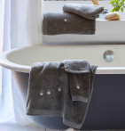 Drap de douche RDV au sommet gris Sylvie Thiriez - Blancollection