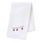 Drap de douche RDV au sommet blanc Sylvie Thiriez