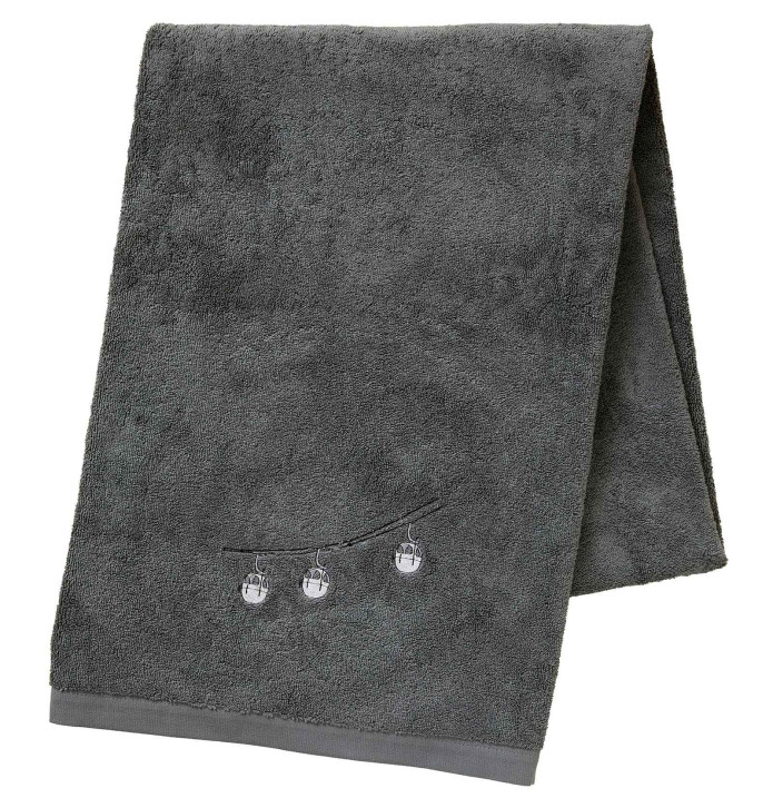 Drap de bain RDV au sommet gris Sylvie Thiriez