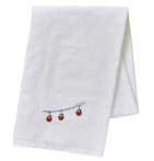 Drap de bain RDV au sommet blanc Sylvie Thiriez