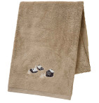 Drap de bain Au Coeur de la Vallée taupe Sylvie Thiriez