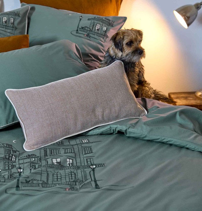Housse de couette percale Londres Sylvie Thiriez - Blancollection