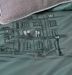 Housse de couette percale Londres Sylvie Thiriez - Blancollection