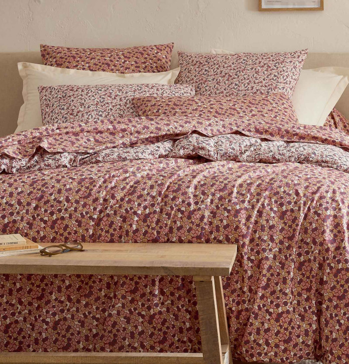 Drap Morgane prune Tradilinge - Blancollection