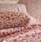 Housse de couette Morgane prune Tradilinge - Blancollection