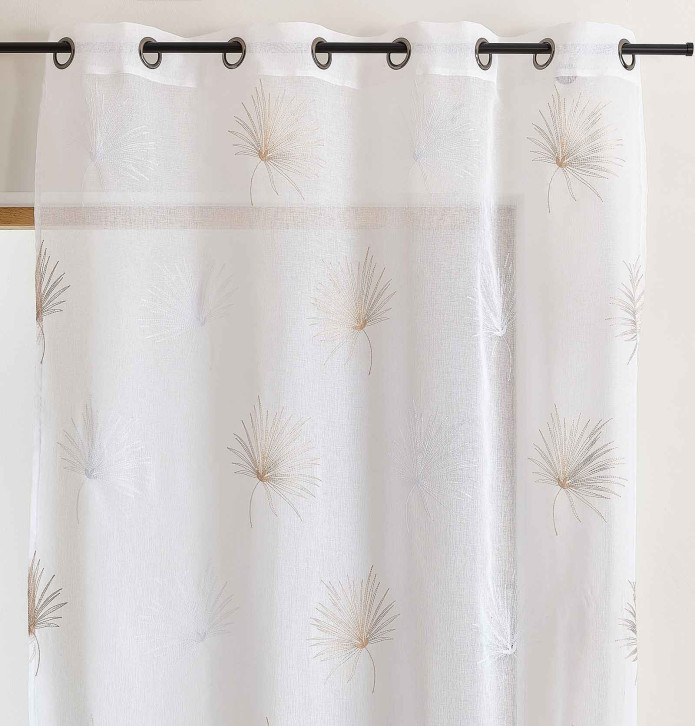 Voilage Palmy beige Qabane - Blancollection