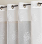 Voilage Palmy blanc Qabane - Blancollection