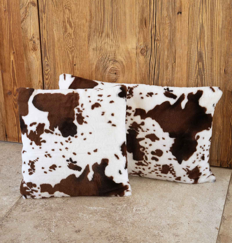 Coussin peau de vache Cow Qabane