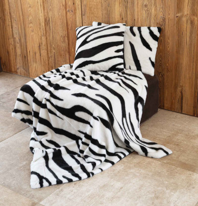 Plaid fausse fourrure Zebra Qabane